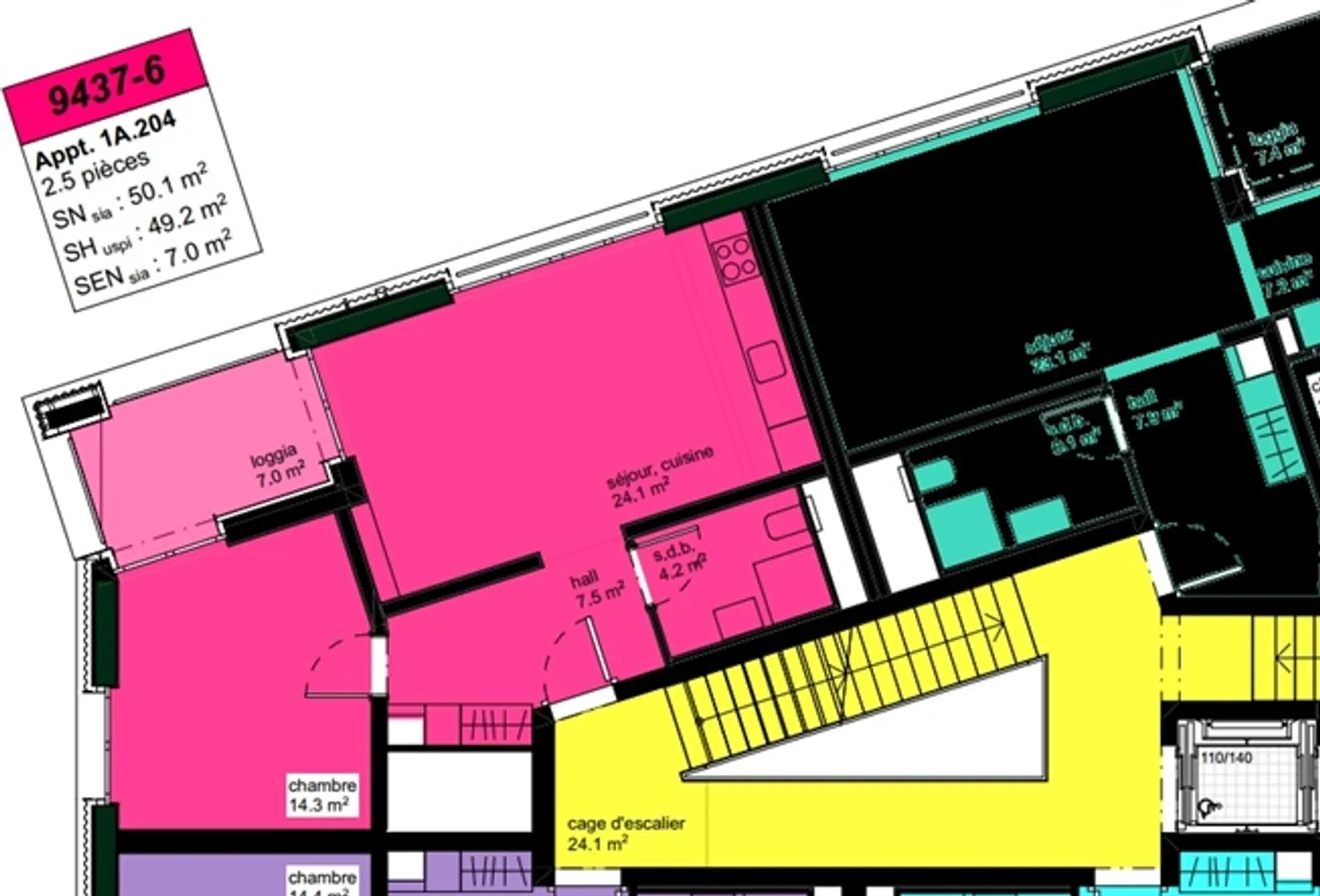 1A-204 - Magnifico nuovo appartamento 2.5 stanze con vista lago - Foto 6 di 7