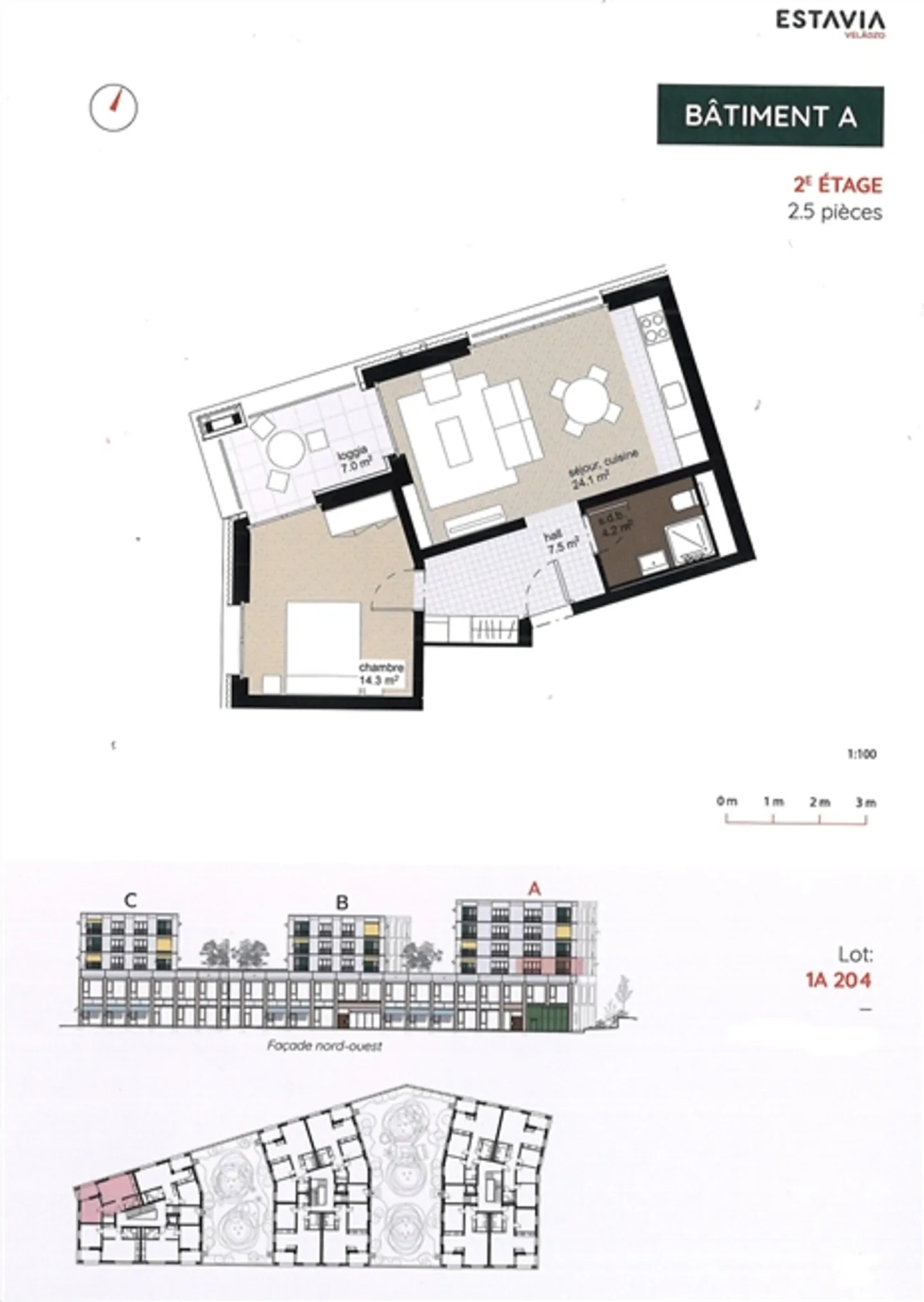 1A-204 - Magnifico nuovo appartamento 2.5 stanze con vista lago - Foto 7 di 7