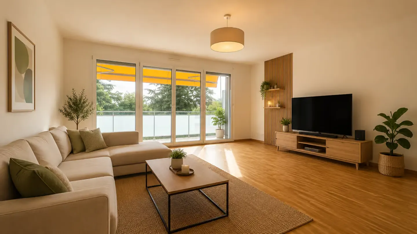 Appartement Charmant avec Grand Balcon - Photo 2 sur 11