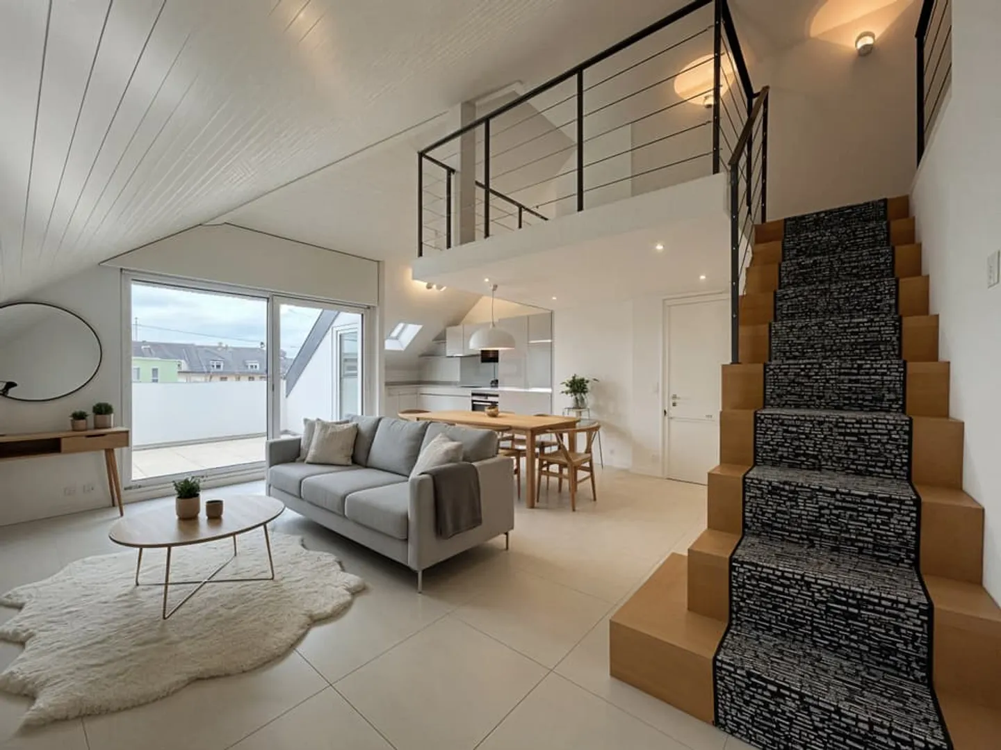 Attico di 3 stanze di 91m2 PPE in posizione tranquilla con vista libera - Foto 1 di 7