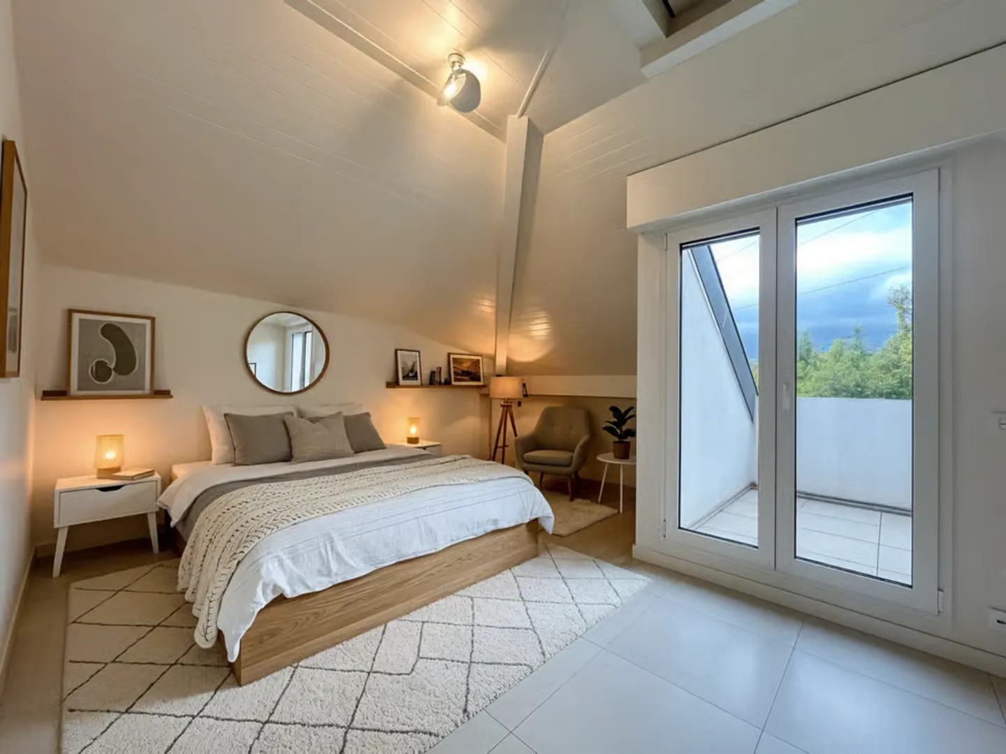 Attico di 3 stanze di 91m2 PPE in posizione tranquilla con vista libera - Foto 3 di 7