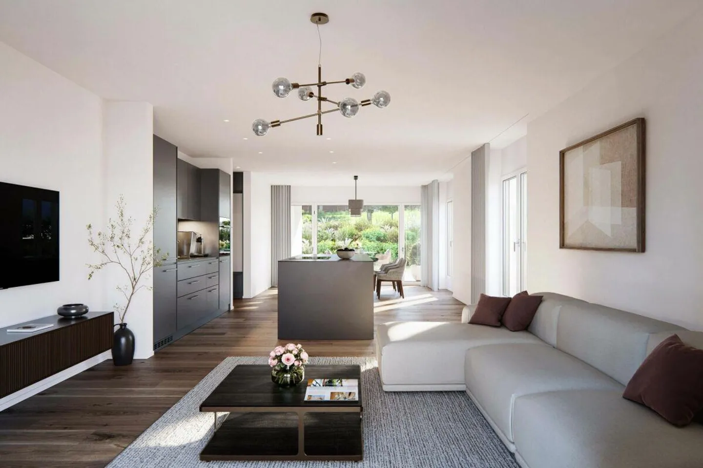 Nouvelle construction Linéa : Appartement de 3,5 pièces au rez-de-chaussée avec grand jardin - Photo 2 sur 5