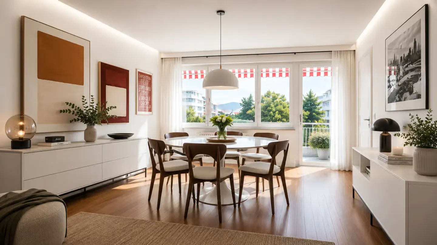 Champel | Elegante appartamento di 5 locali con vista libera e balconi - Foto 5 di 9