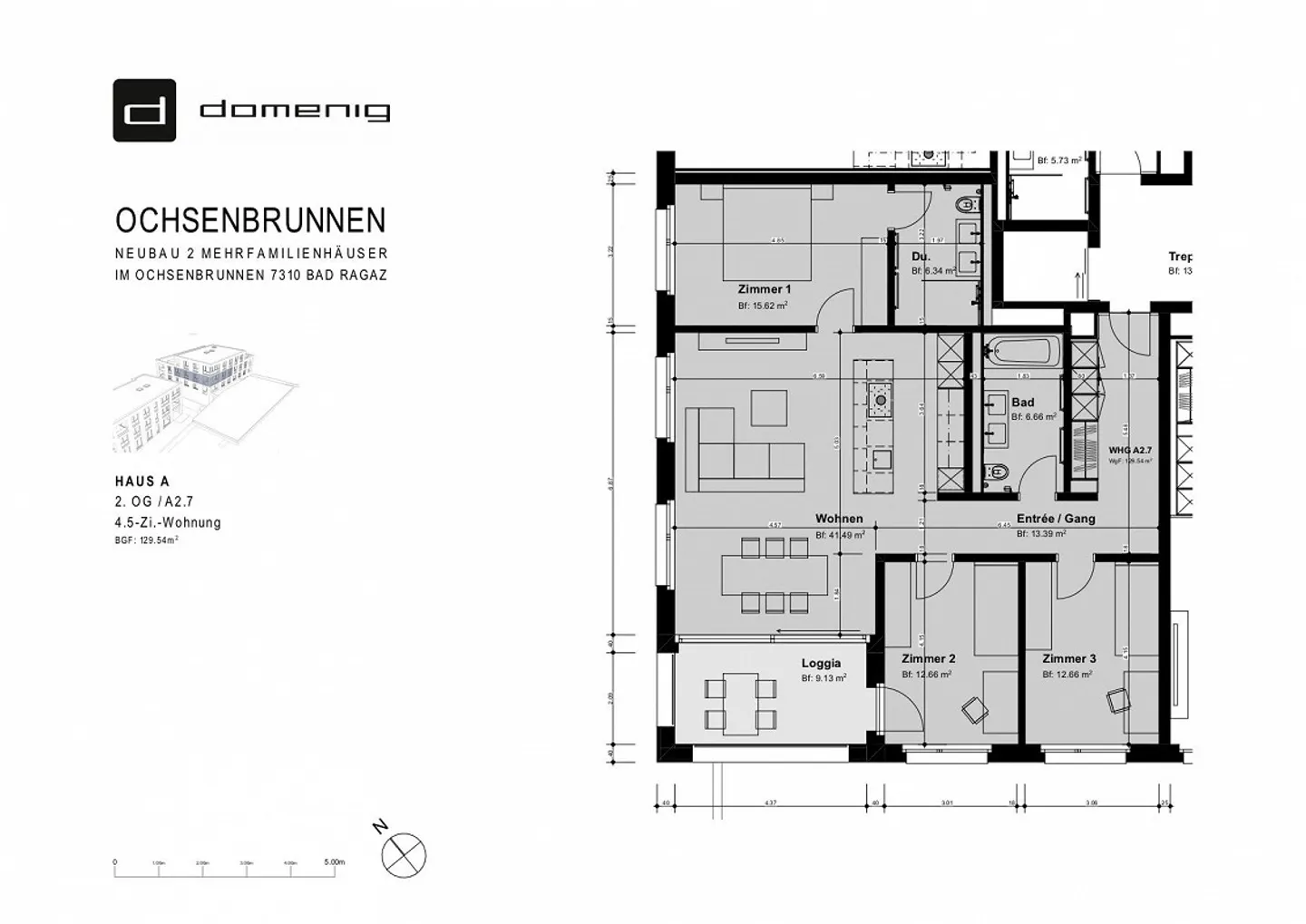 Belle, grande appartement de 4,5 pièces A2.7 à Bad Ragaz - Photo 10 sur 10