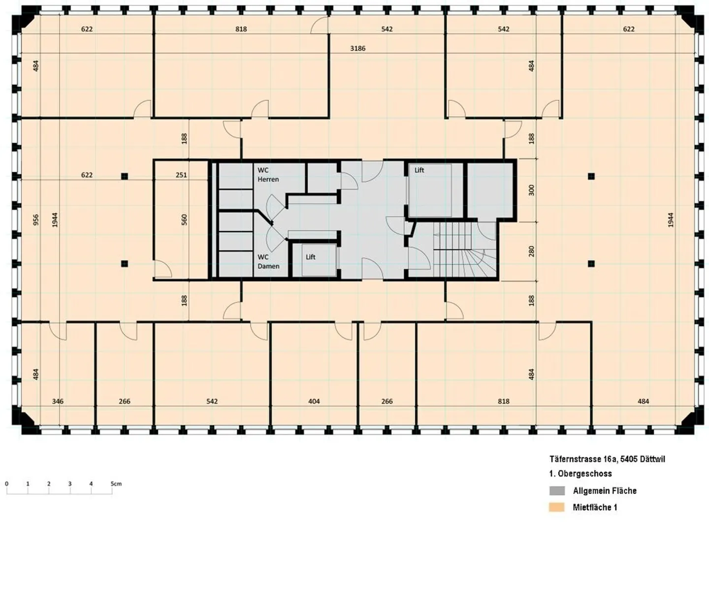 130 m2 - 1'100 m2 - Büroräumlichkeiten im Industriegebiet Täfern - Foto 8 von 9