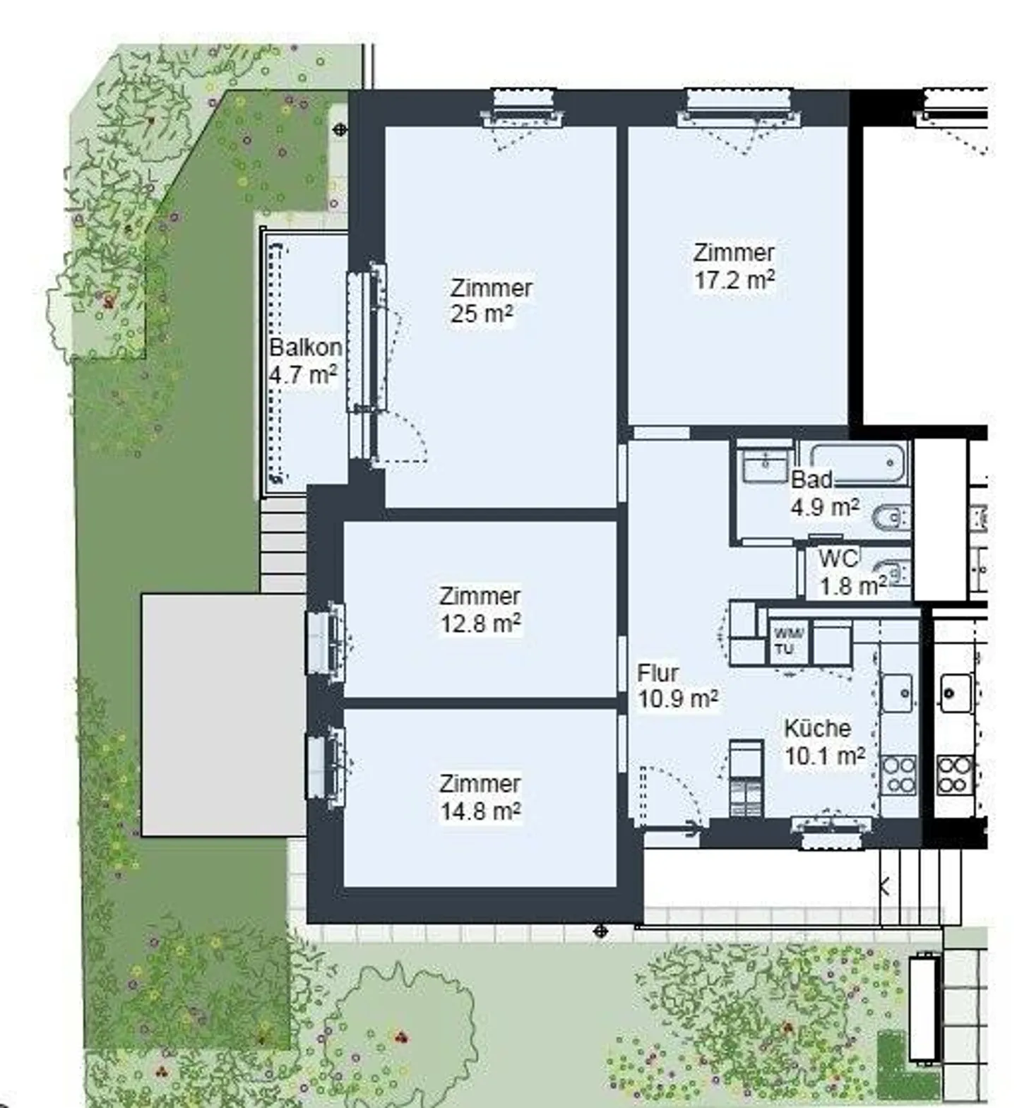First occupancy after renovation - stylish garden apartments in Winterthur - Photo 7 of 7
