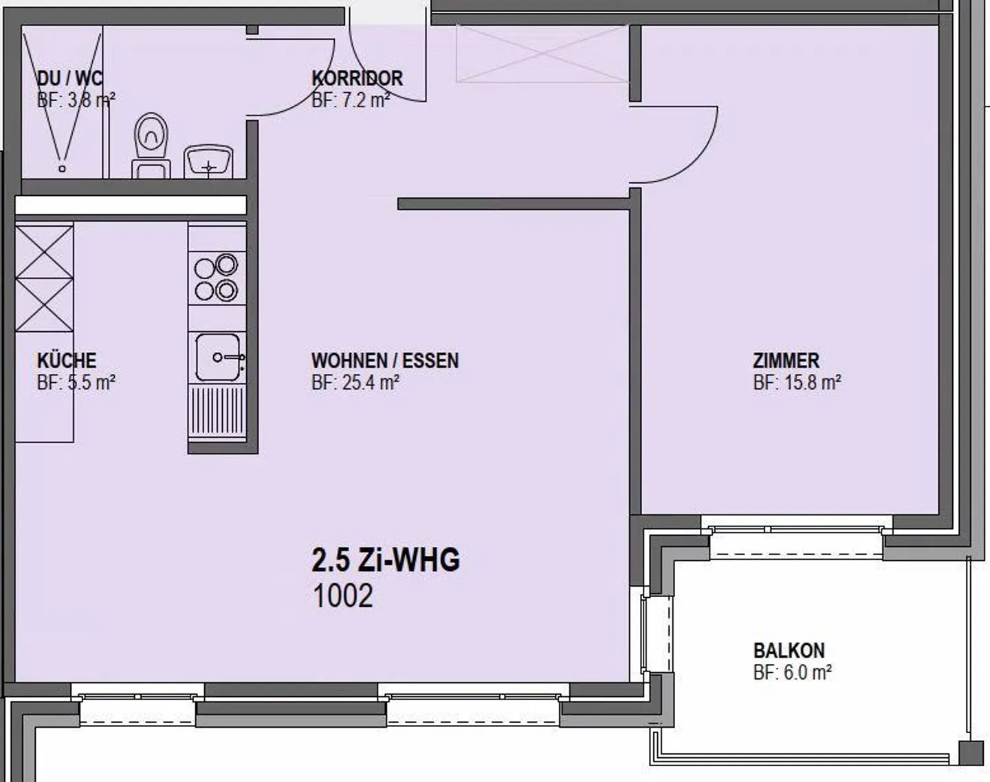 Appartement moderne de 2½ pièces avec balcon - Photo 11 sur 11