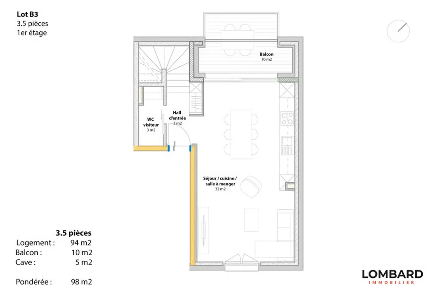 Neues Duplex mit 3,5 Zimmern im 1. Stock - Foto 11 von 12