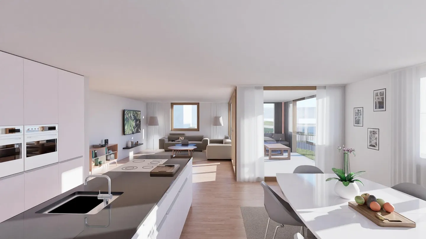 Appartement moderne de 4,5 pièces dans le nouveau bâtiment à Rüthi - Photo 8 sur 13