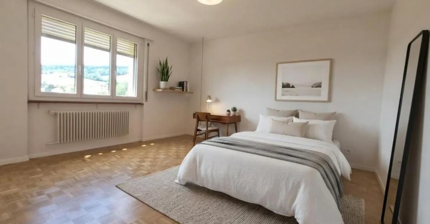 GERÄUMIGE 4.0 ZIMMER RENOVIERT MIT 95 M² MIT KAMIN UND AUSSICHT AUF DAS TAL - Foto 3 von 7