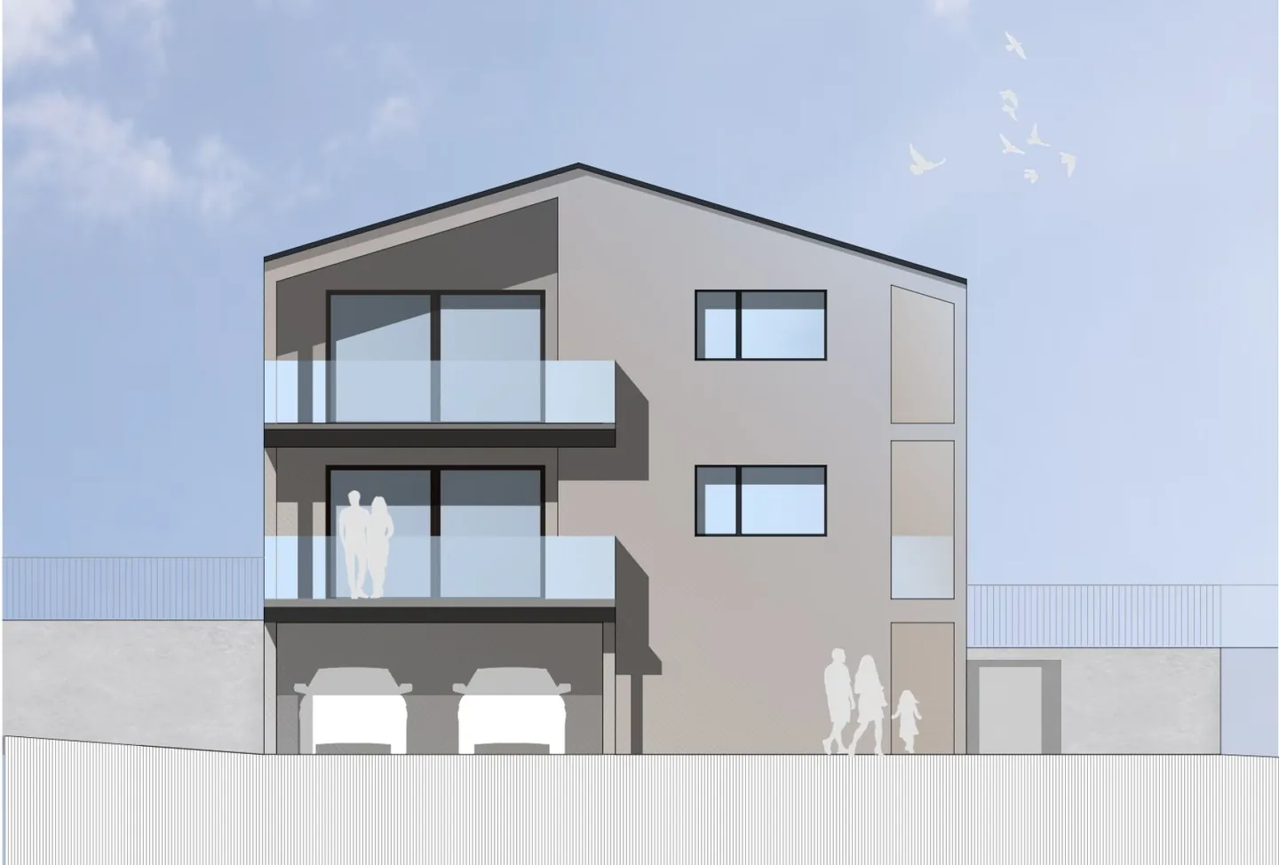 B - The Coteaux de l'Arche - Attic 4.5 rooms in a building of 2 apartments - Photo 4 of 13