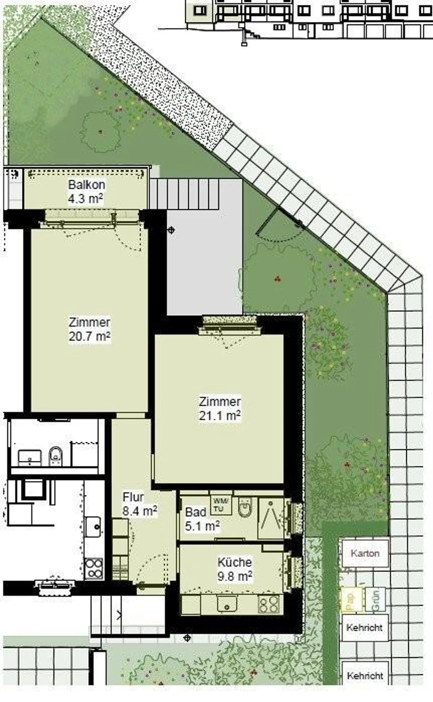 Stilvolle Gartenwohnung in Winterthur - Foto 7 von 7