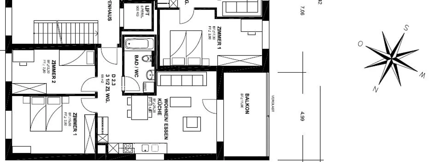 Modern 3.5-room apartment with spacious balcony in Wetzikon - Photo 8 of 8