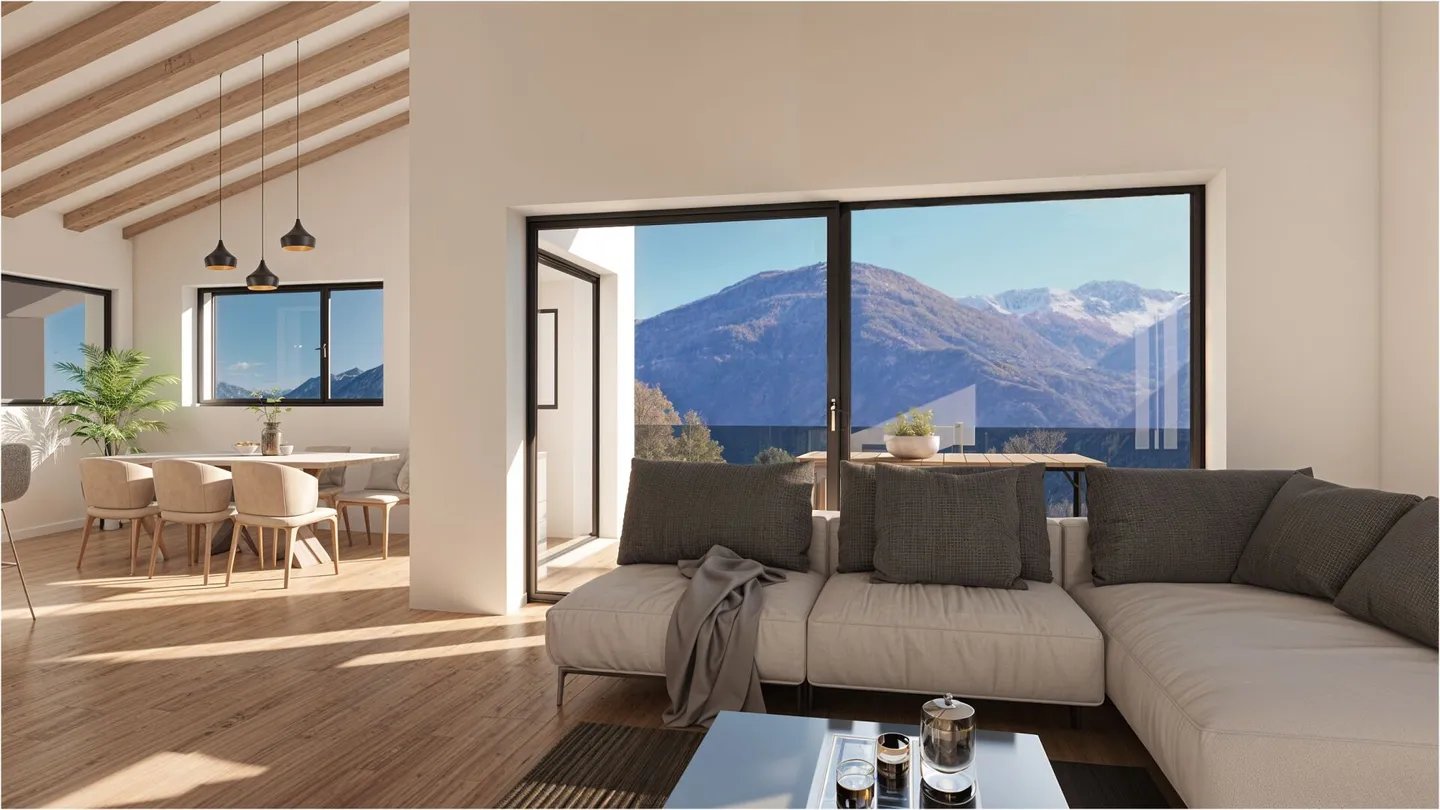 B - The Coteaux de l'Arche - Attic 4.5 rooms in a building of 2 apartments - Photo 3 of 13