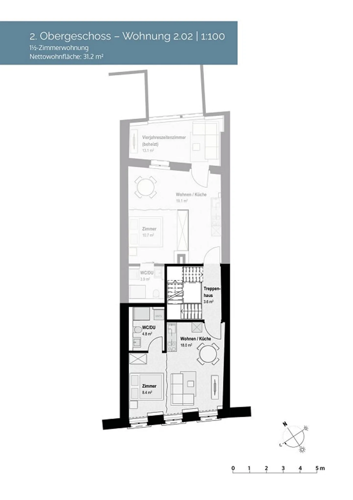 Appartement 1½ pièces - Où l'histoire rencontre la qualité de vie - Photo 4 sur 5