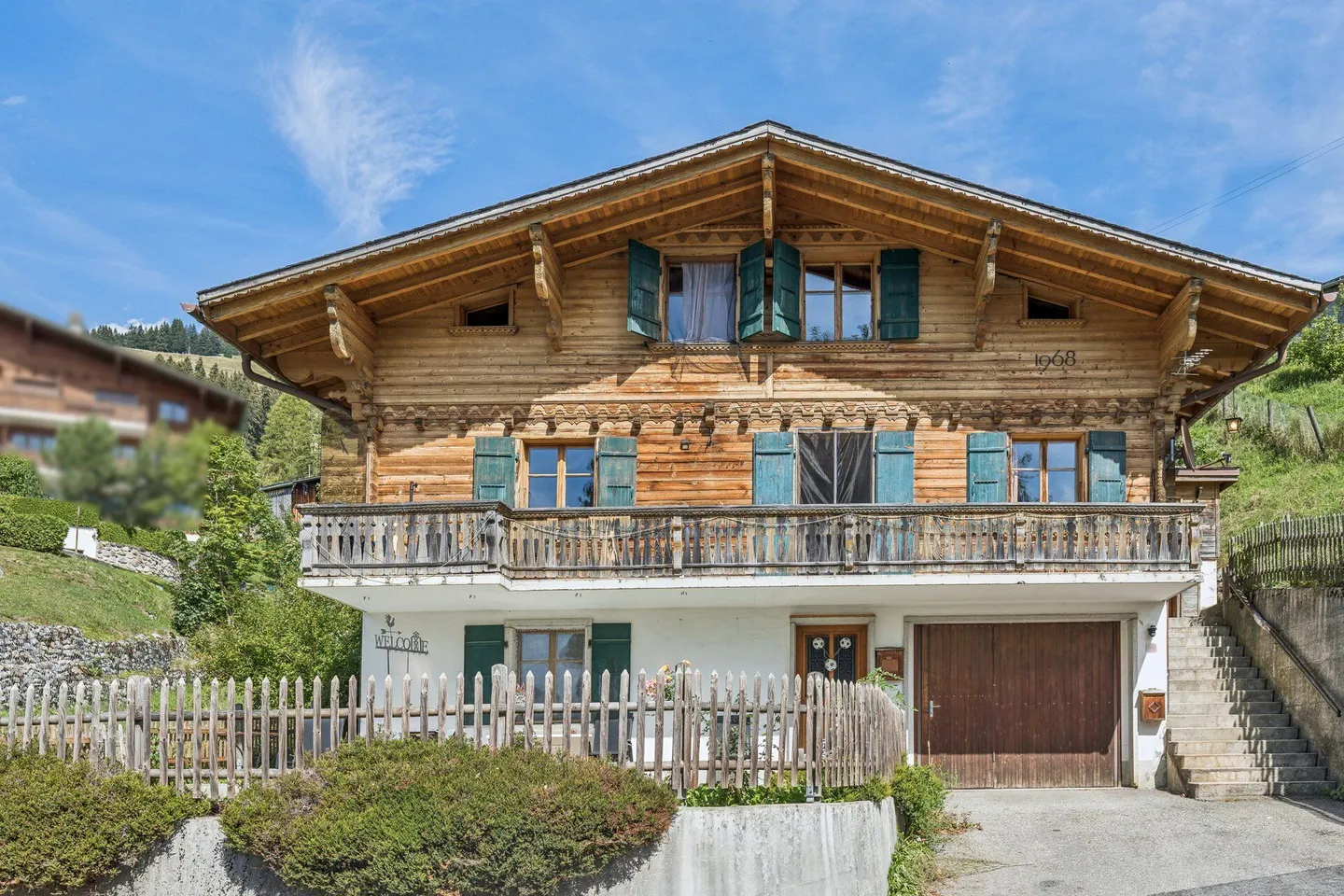 Grand chalet de 7 pièces avec appartement et vue magnifique à Château-d'Oex VD - Photo 1 sur 16