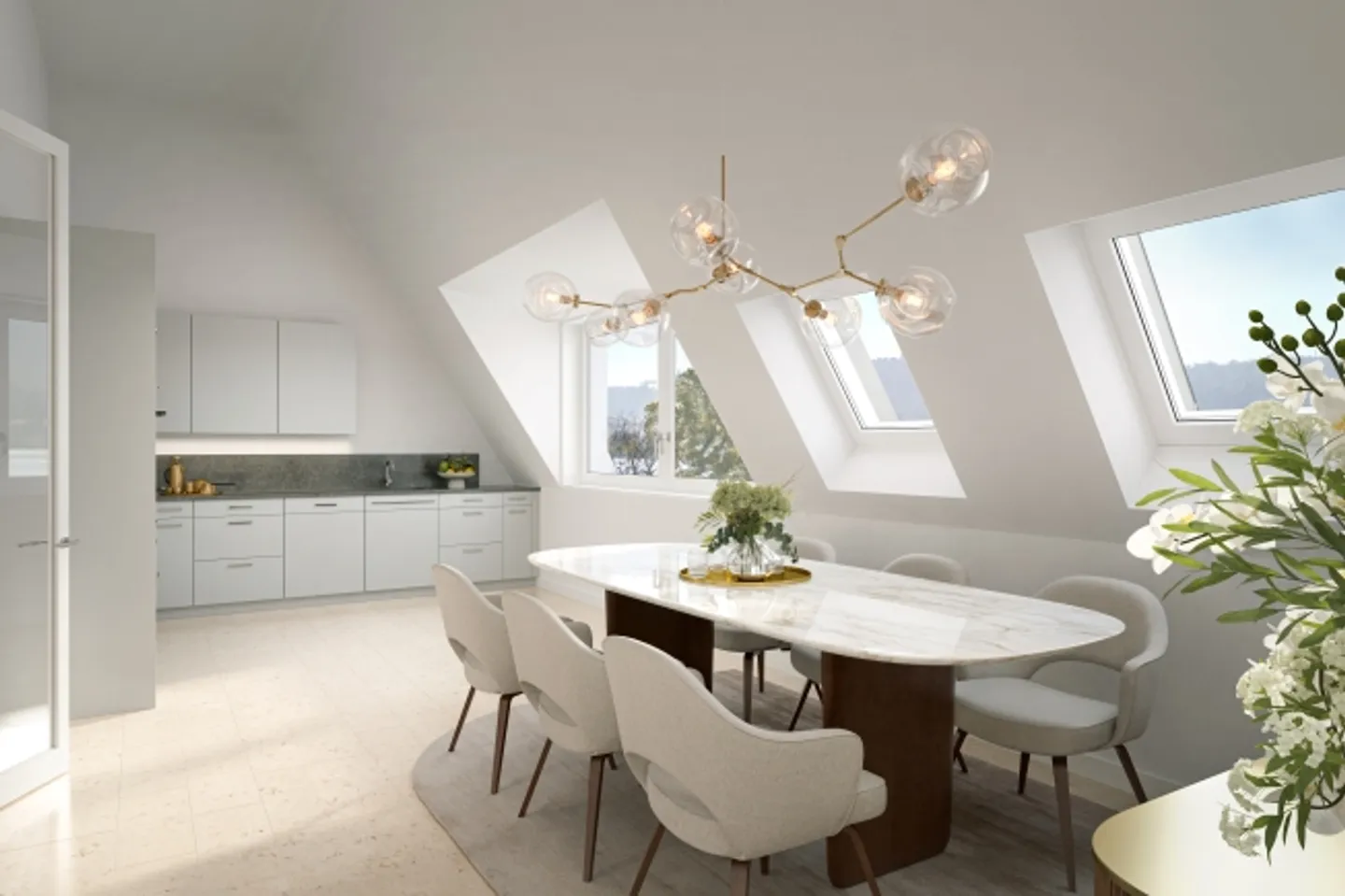 3.5 Zimmer Dachwohnung mit eigener Terrasse - 39 m2 + SEESICHT - Foto 1 von 3