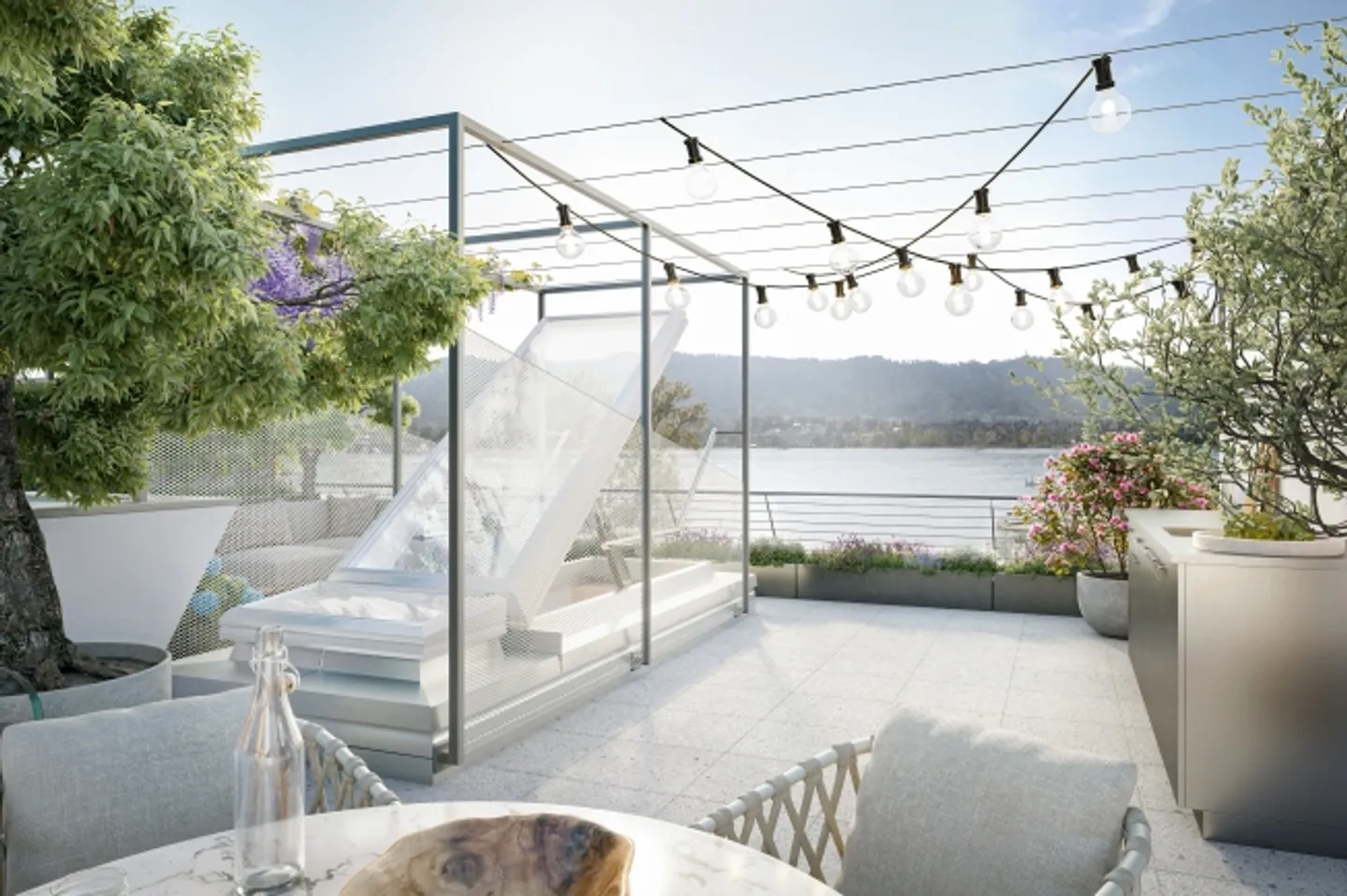 3.5 Zimmer Dachwohnung mit eigener Terrasse - 39 m2 + SEESICHT - Foto 2 von 3