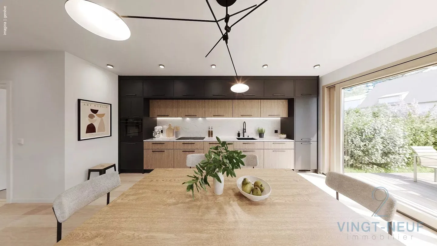 Vessy - Appartamento di 3 stanze con giardino e terrazza sul tetto - Foto 7 di 11