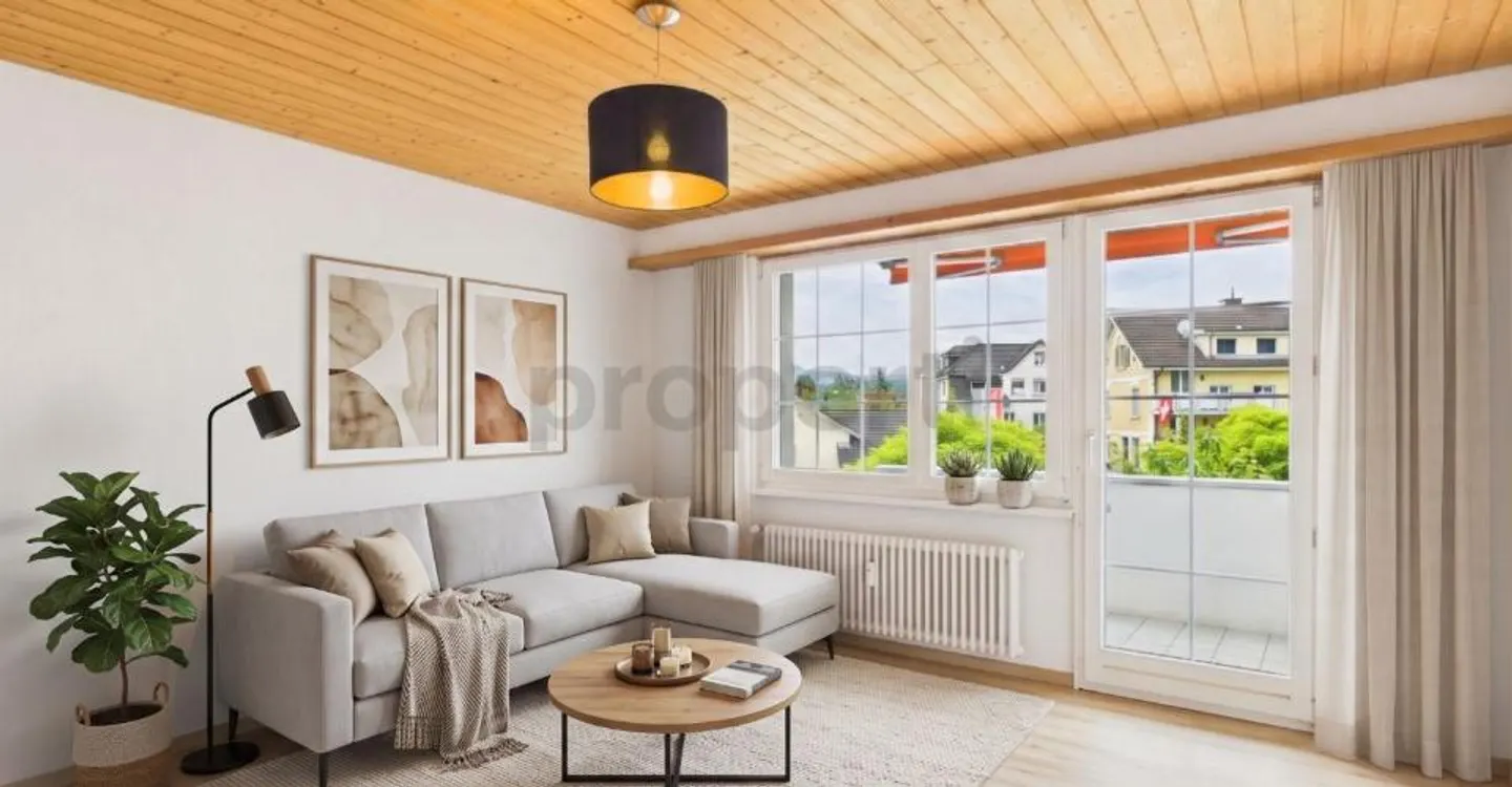Bright 3-room apartment with dream bathroom, balcony & garage box - Photo 1 of 7