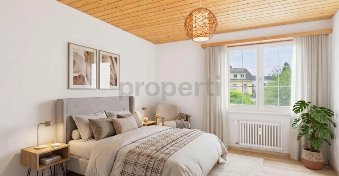 Bright 3-room apartment with dream bathroom, balcony & garage box - Photo 3 of 7