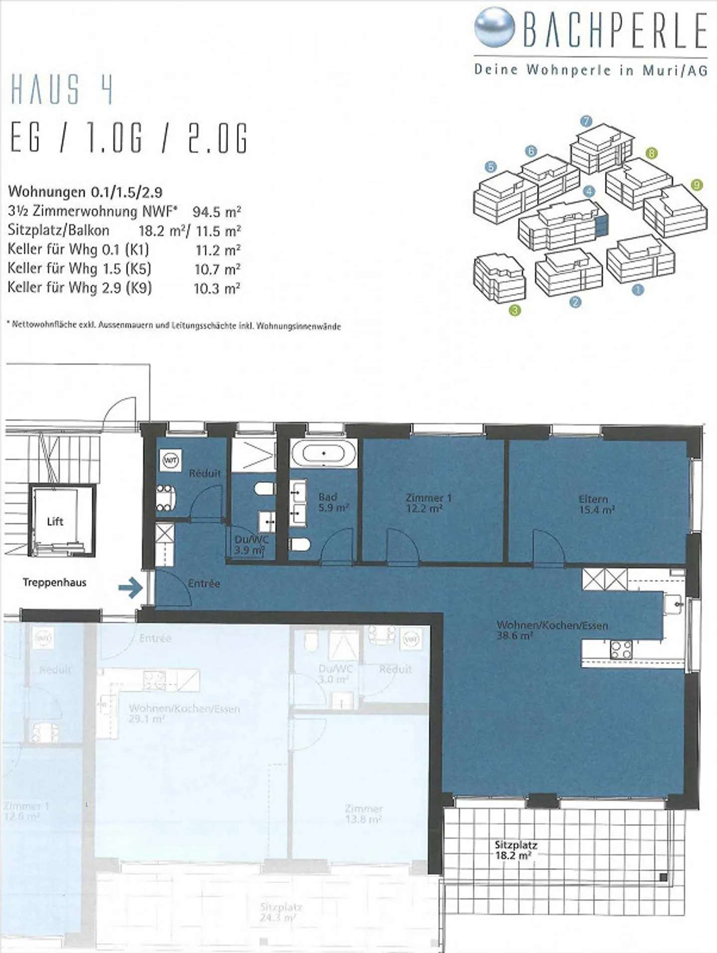 Geräumige Wohnung in Muri - Foto 8 von 8