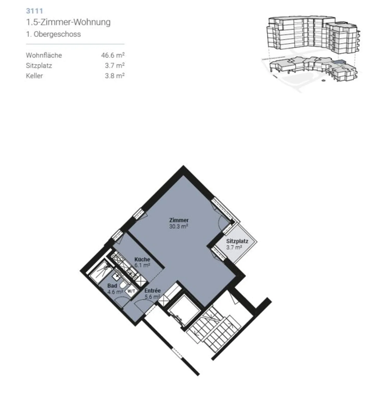 Stilvolles Apartment in Horw - Foto 7 von 7