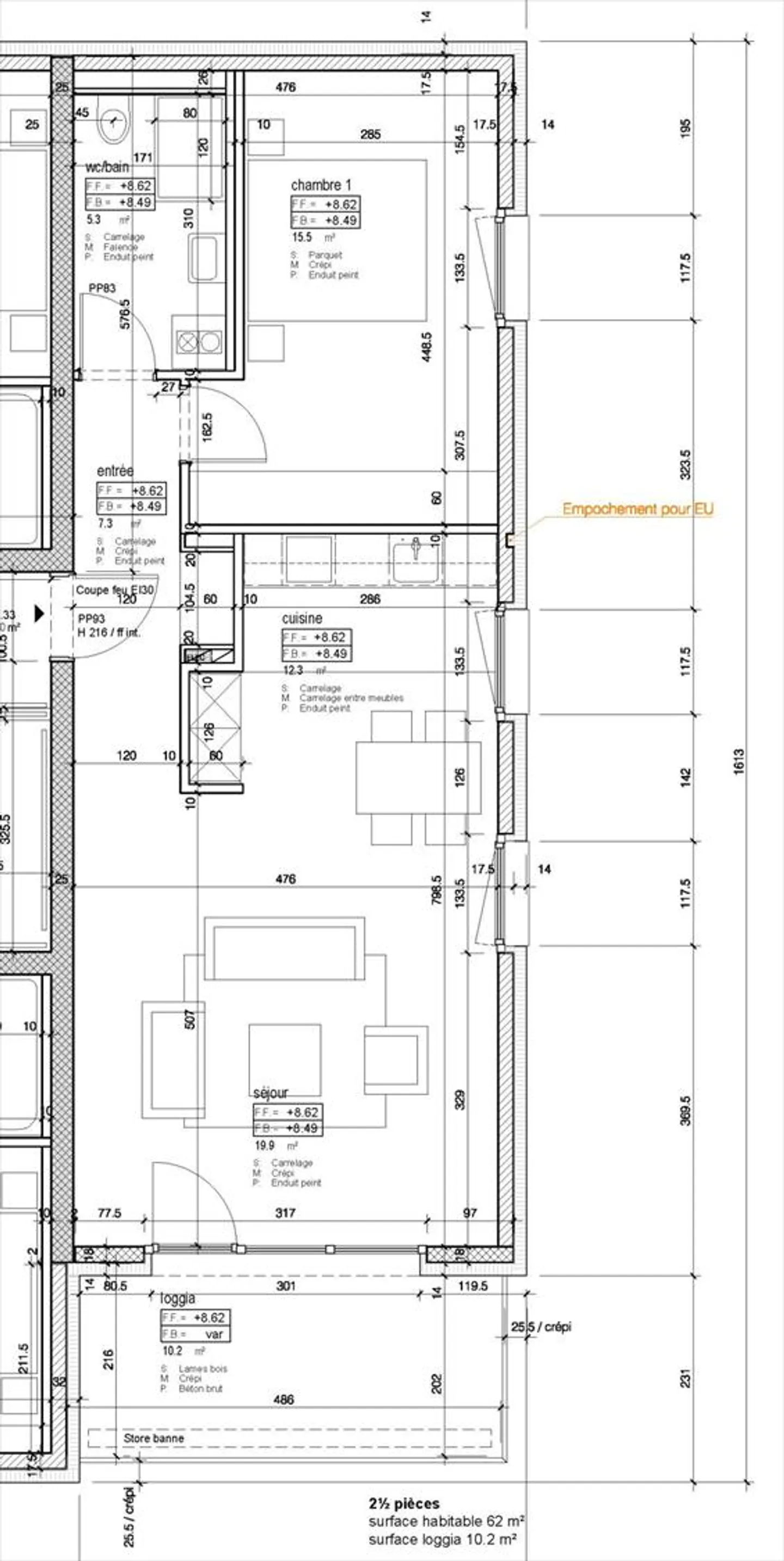 Attique 2.5 pièces - Photo 9 sur 9
