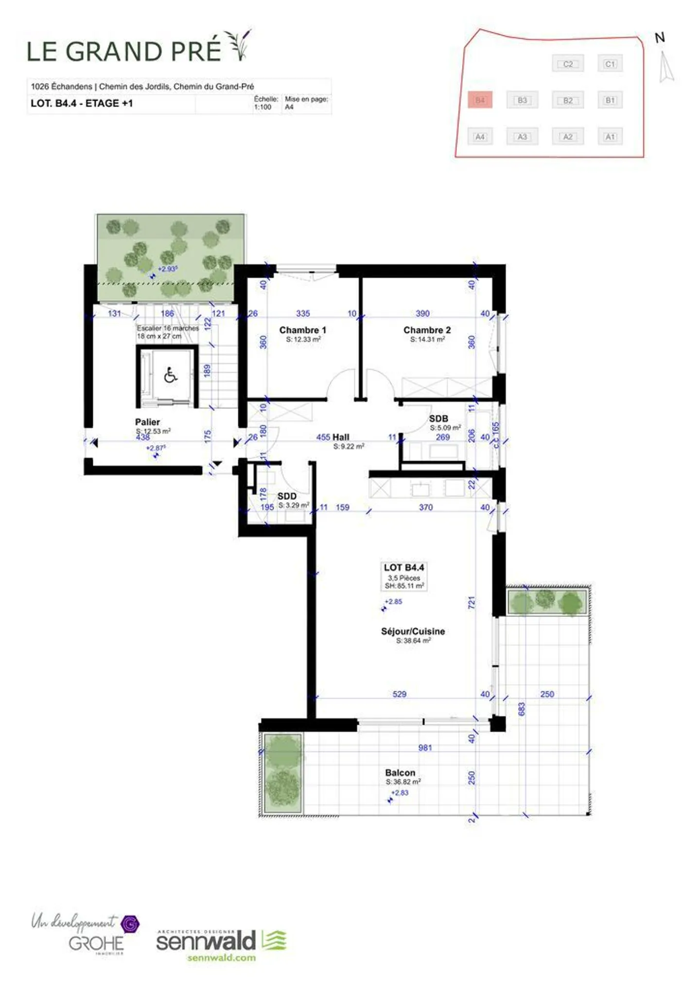 Beautiful 3.5-room apartment with balcony - Photo 2 of 7