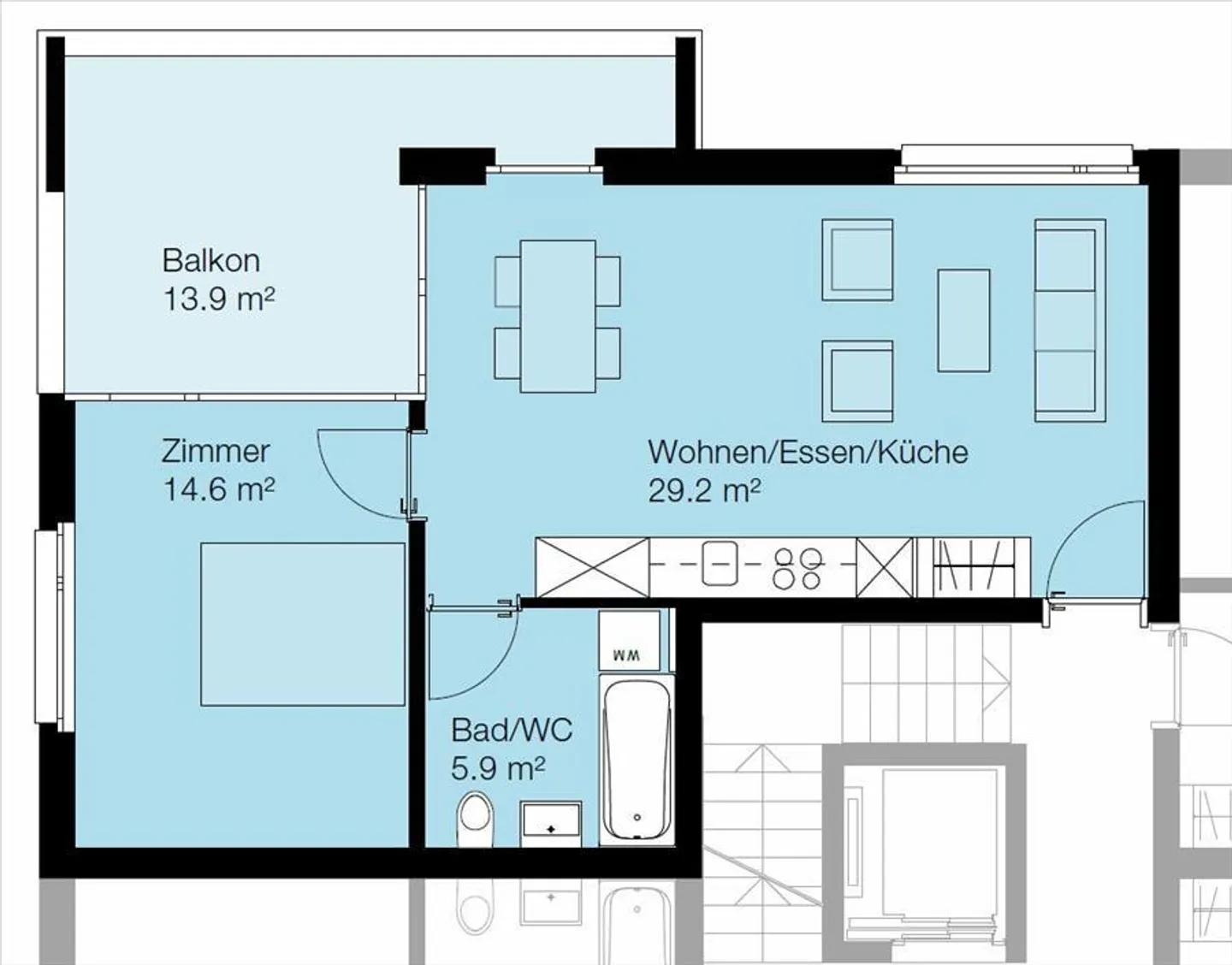 Rent without deposit - Dream for singles! - Photo 3 of 3