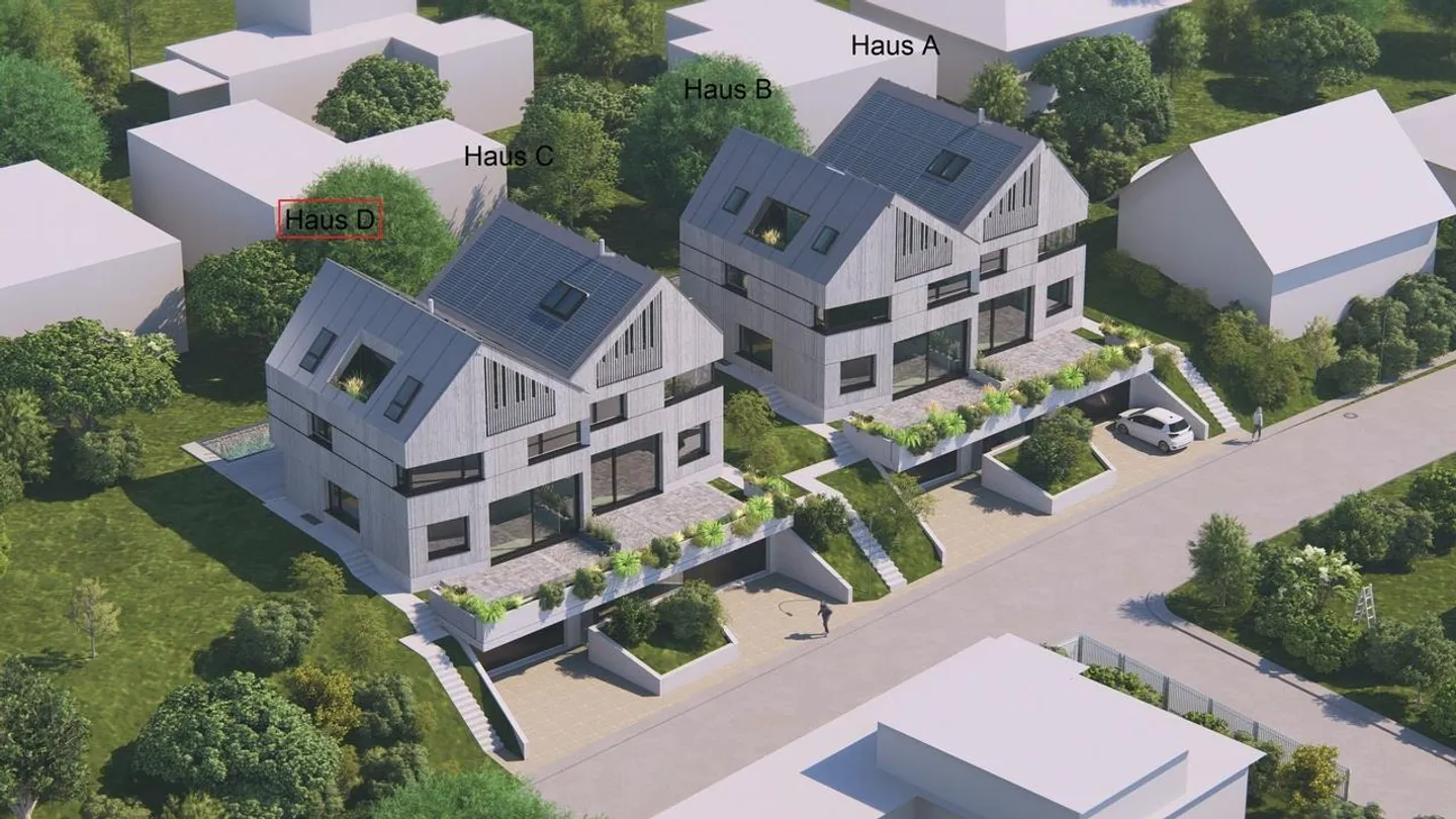 Projet de construction neuve Allmendgasse avec quatre maisons jumelées de 7,5 pièces (Maison D) - Photo 1 sur 6