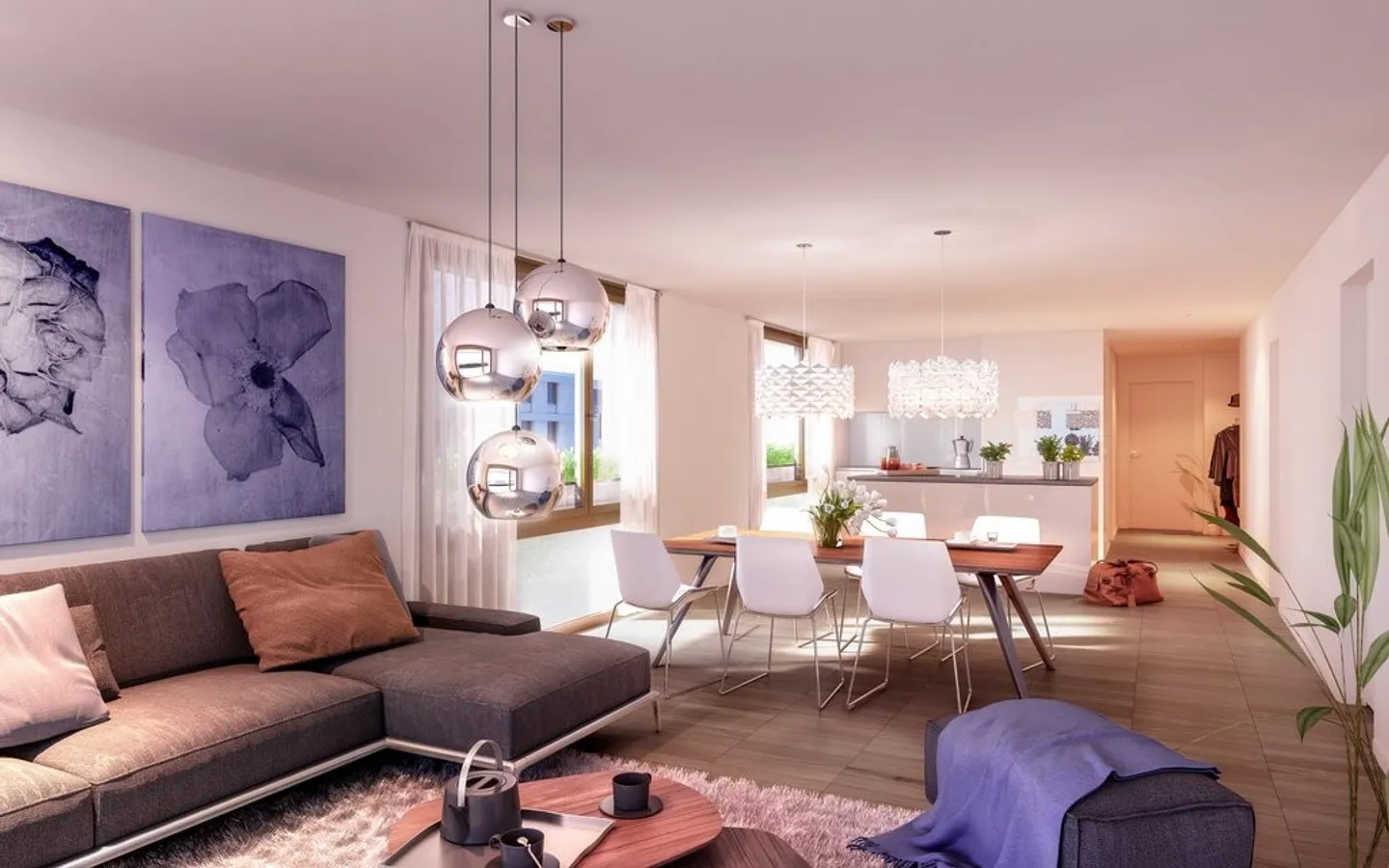 Appartement exclusif de 4,5 pièces avec vue sur la verdure - Photo 2 sur 4