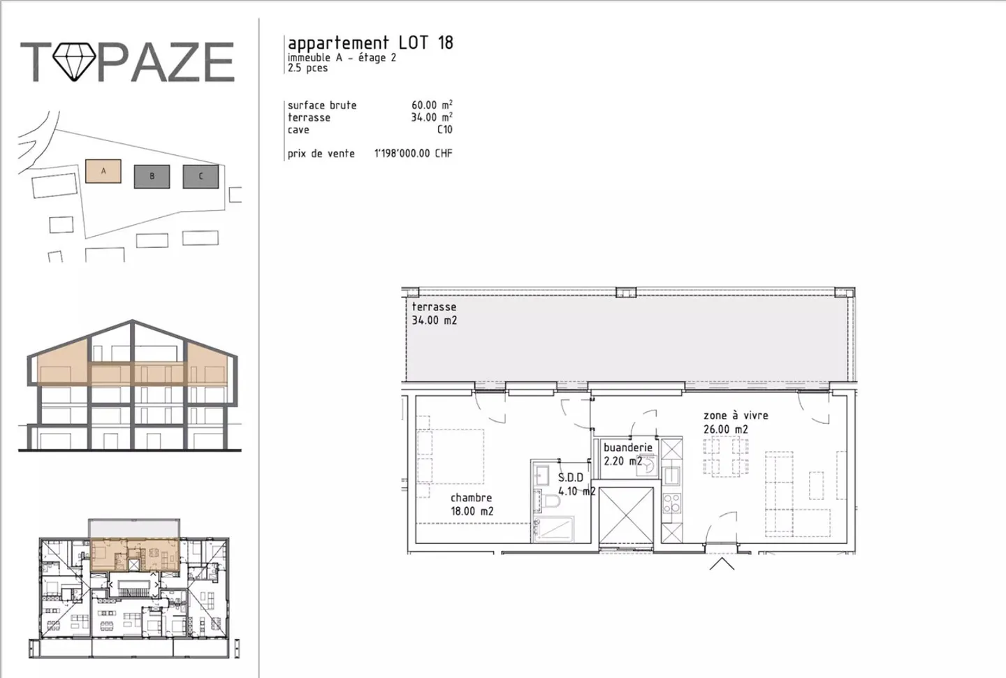 2,5-Zimmer-Wohnung in Crans-Montana - Foto 9 von 9