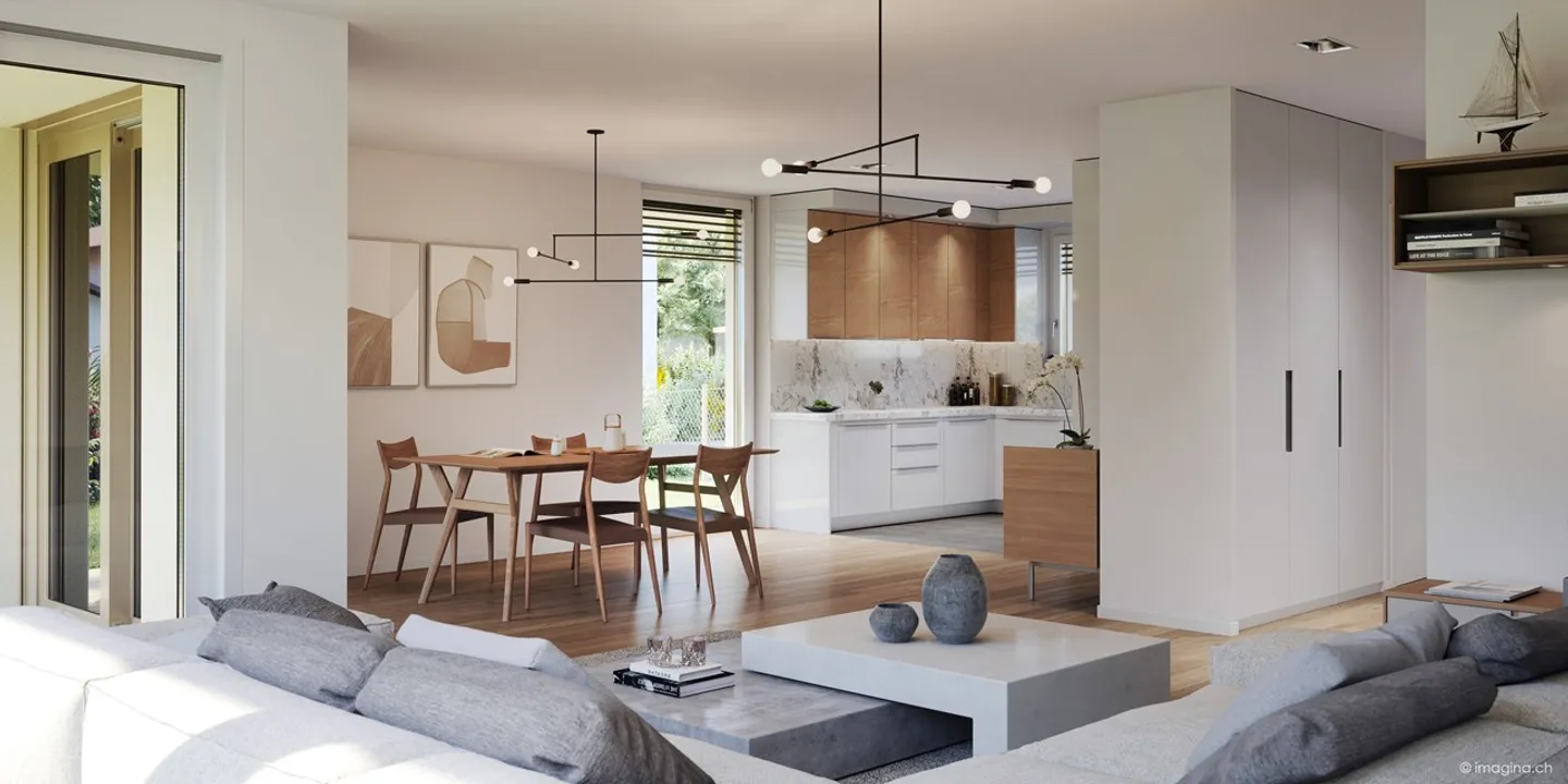 Nouveau projet de construction - Villa moderne THPE avec jardin ? Calme et lumineux à Thônex - Photo 4 sur 5