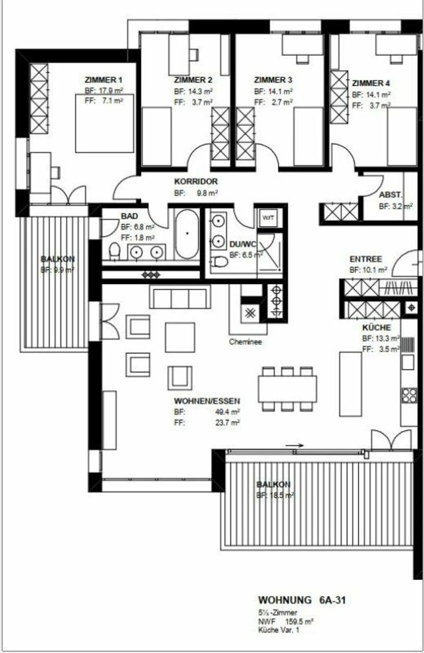 Geräumige 5.5-Zimmer Wohnung - Foto 13 von 13