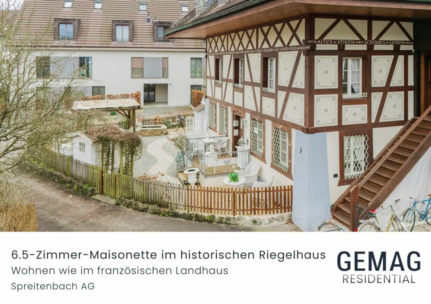 Maisonette de 6,5 pièces dans une maison à colombages historique - Photo 1 sur 10