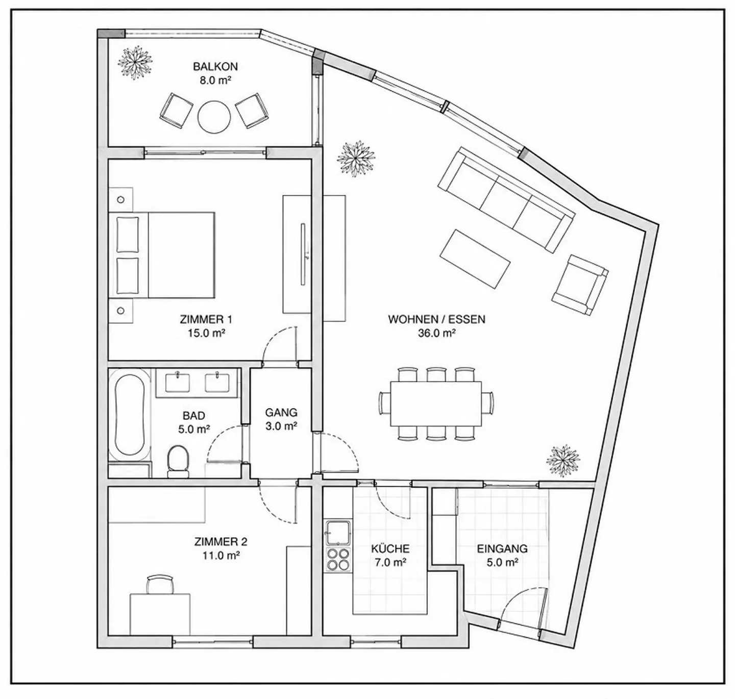 Appartement lumineux de 3,5 pièces à louer dans le parc Bellevue - Photo 11 sur 11