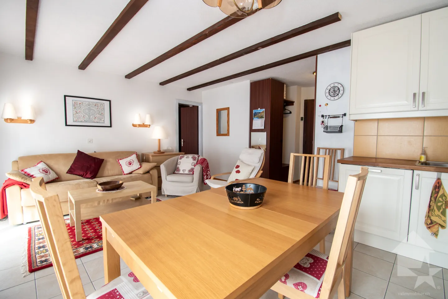 Torgon, renovierte Duplexwohnung mit 3,5 Zimmern im Gebäude "La Serve" - Foto 1 von 12