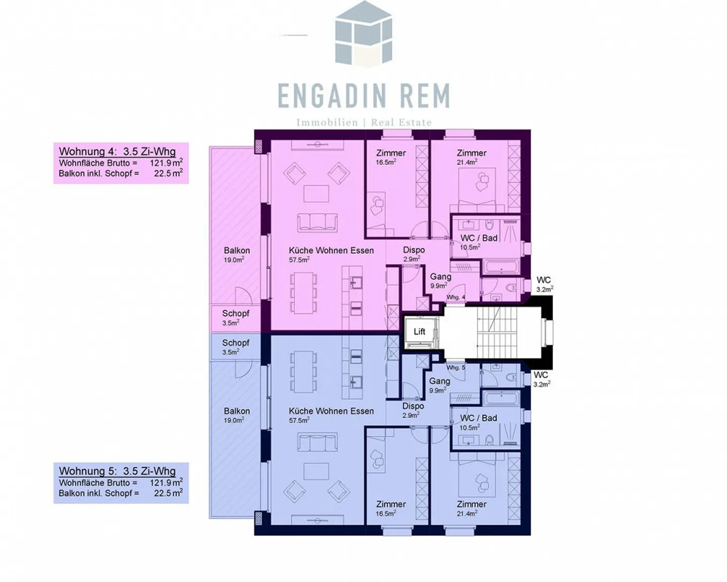 Modernes Apartment mit grossem Balkon - Foto 5 von 10