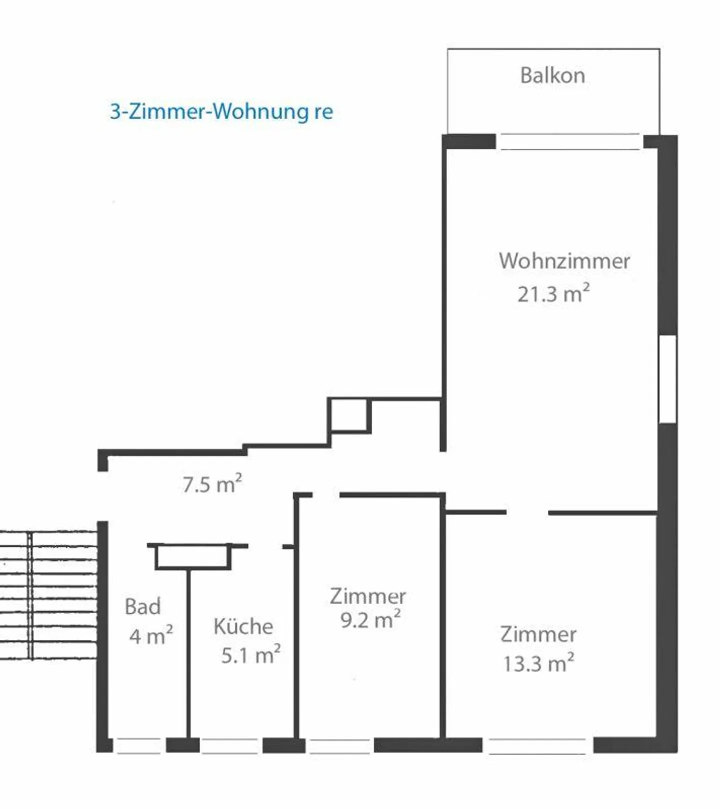3-room apartment in a quiet and green location - Photo 9 of 9