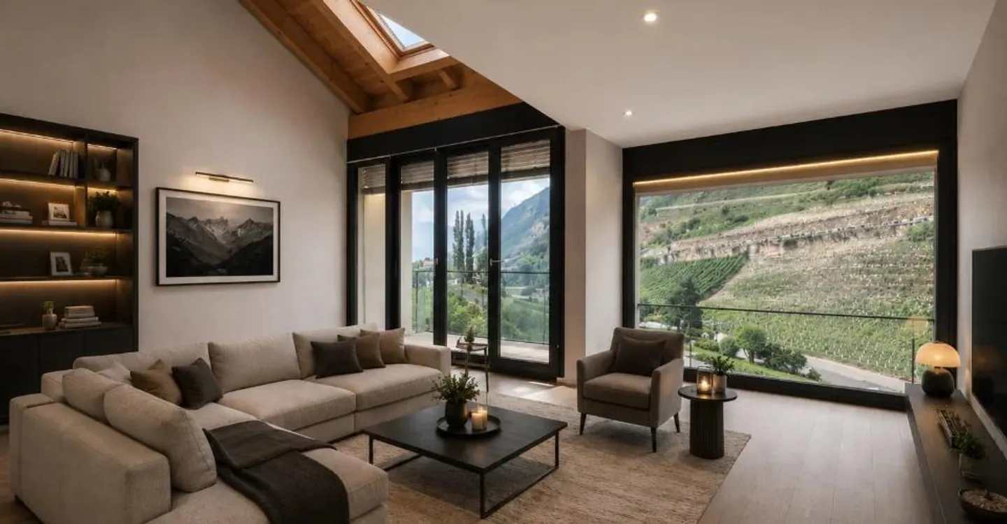 Exceptional triplex with panoramic view in Saillon - Photo 2 of 6