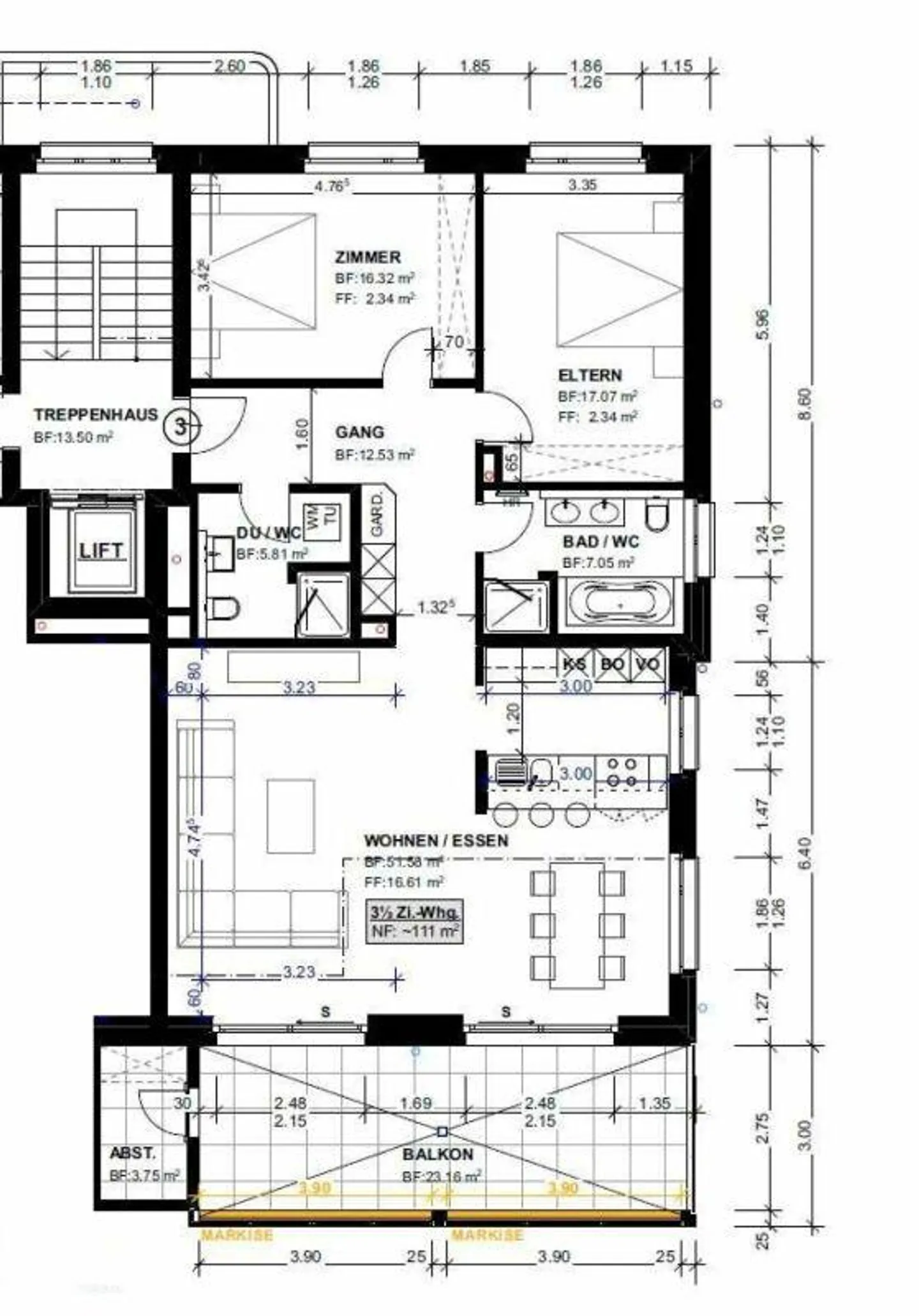À louer appartement de 3½ pièces en première occupation à Käsernstrasse 9 à 835... - Photo 5 sur 9