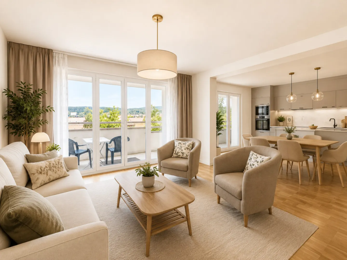 Bright 5-room apartment with balcony - Photo 3 of 17