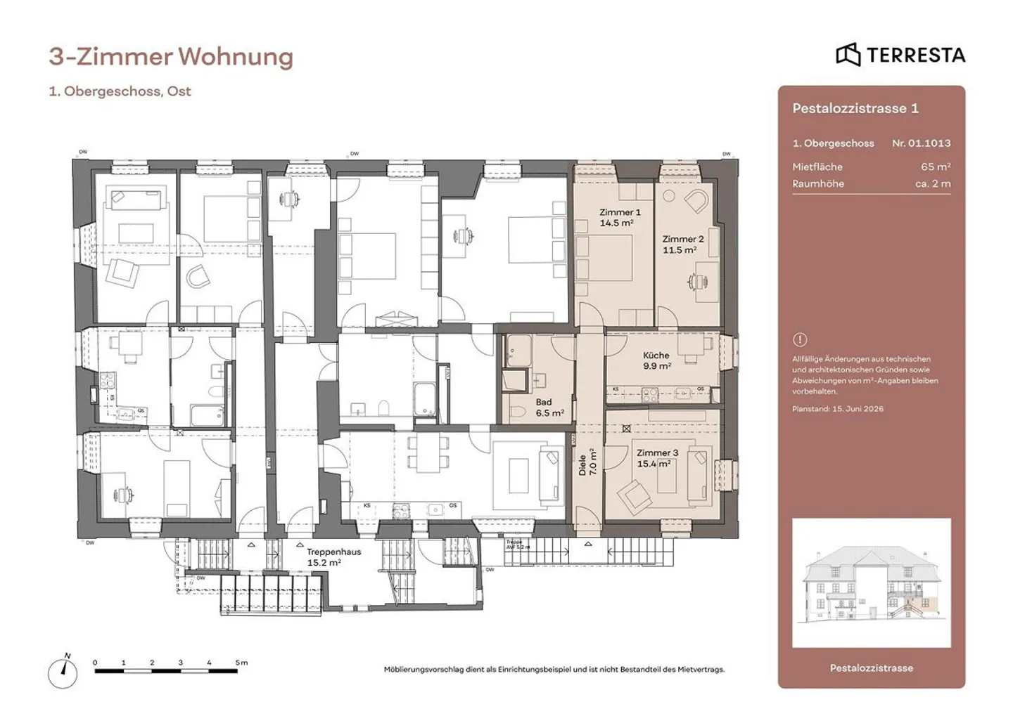 Frisch renovierte 3-Zimmer-Wohnung im 1. OG - Photo 9 of 9