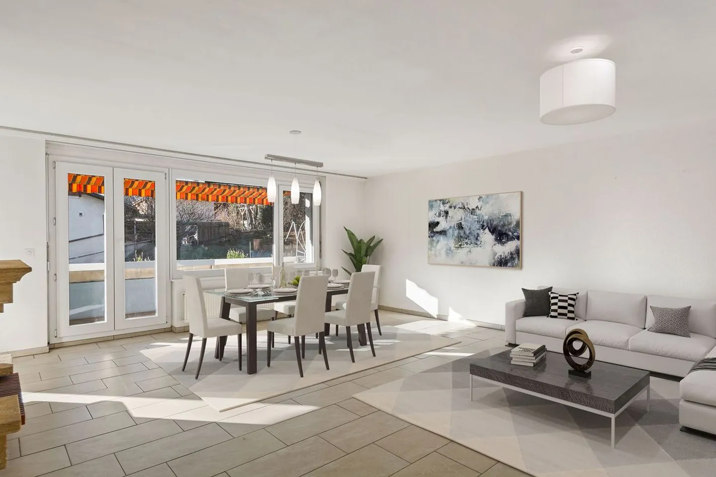 Charming and spacious 4.5-room apartment with balcony, communal garden, and 3 parking spaces - Photo 2 of 13