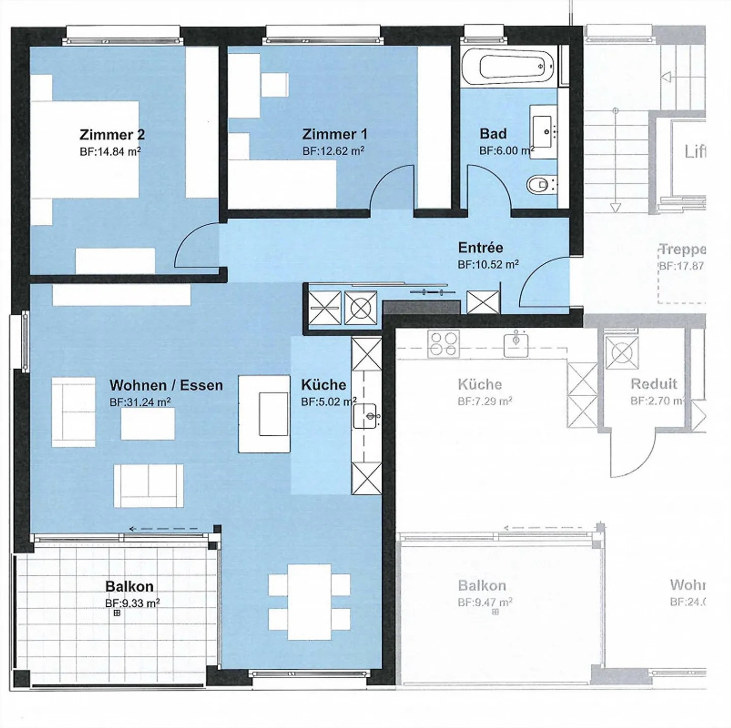 Moderne, lichtdurchflutete 3.5-Zimmer-Wohnung - Foto 8 von 8
