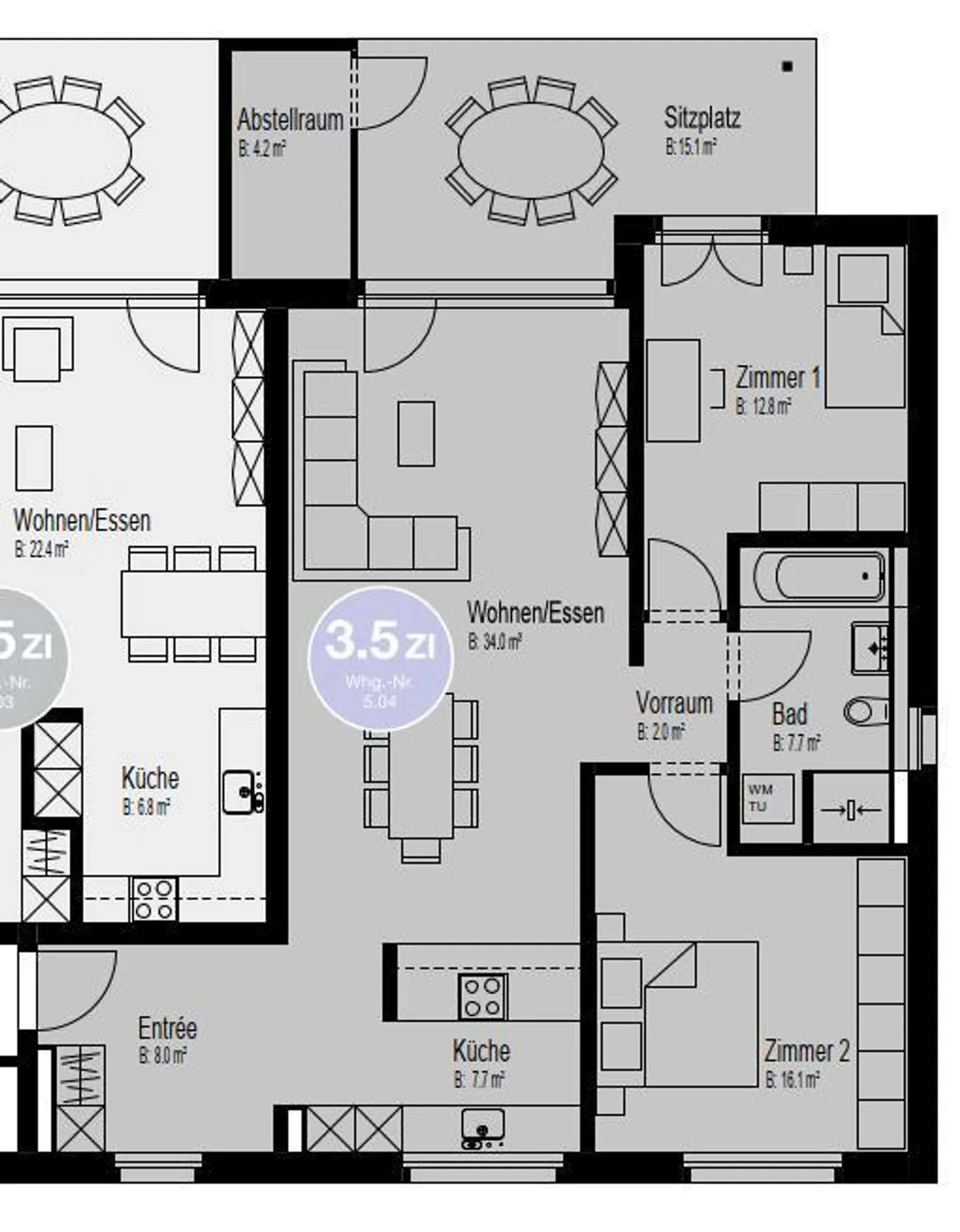 Moderno appartamento con giardino 3,5 locali in una posizione tranquilla a Oberuzwil - Foto 13 di 13