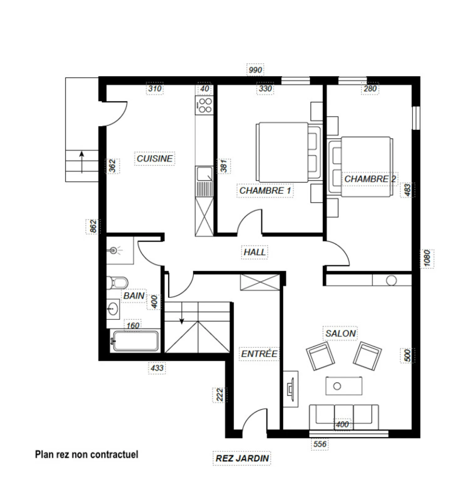 A Grône, 3.5 room garden level apartment for rent - Photo 11 of 12