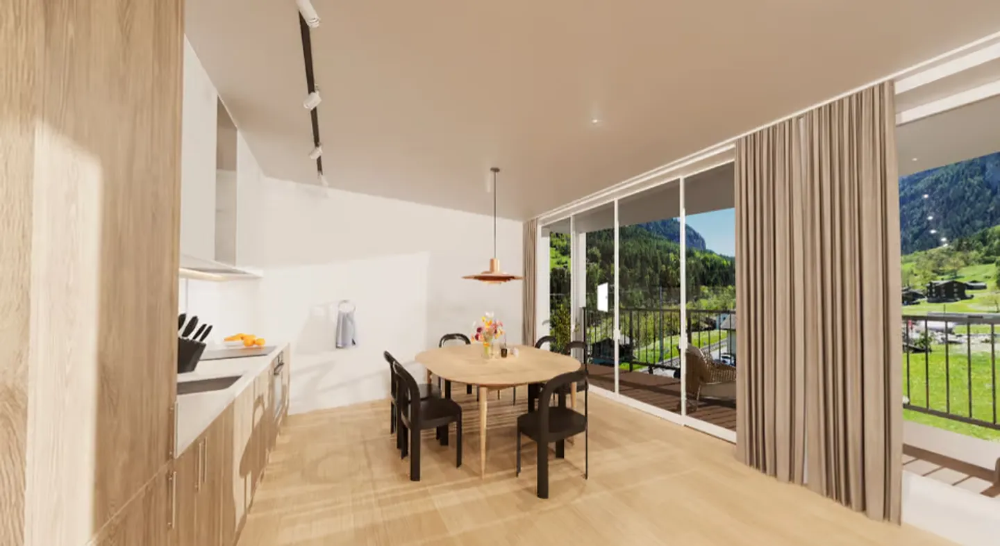 Attico di nuova costruzione: 4,5 stanze con vista da sogno, ascensore e balcone - Foto 3 di 13