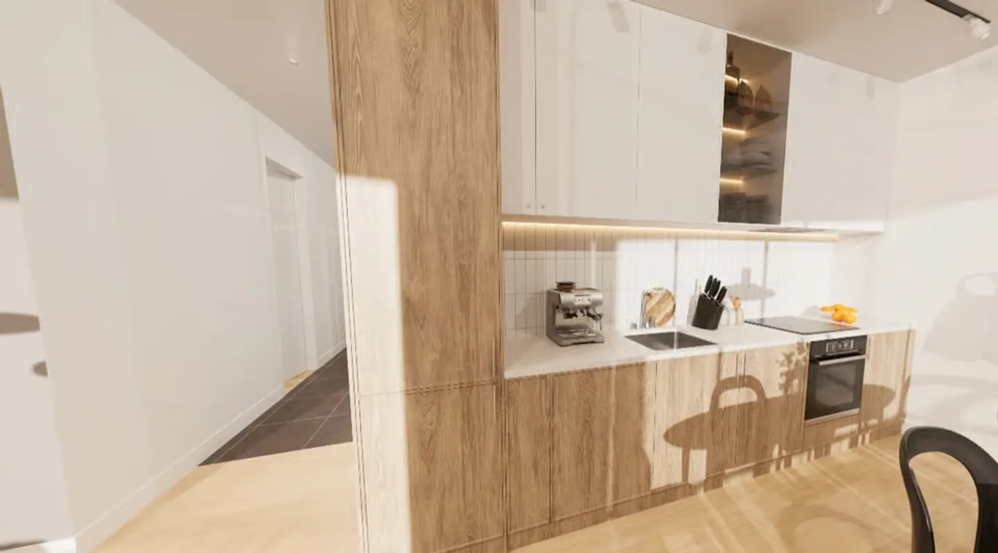 Attico di nuova costruzione: 4,5 stanze con vista da sogno, ascensore e balcone - Foto 4 di 13